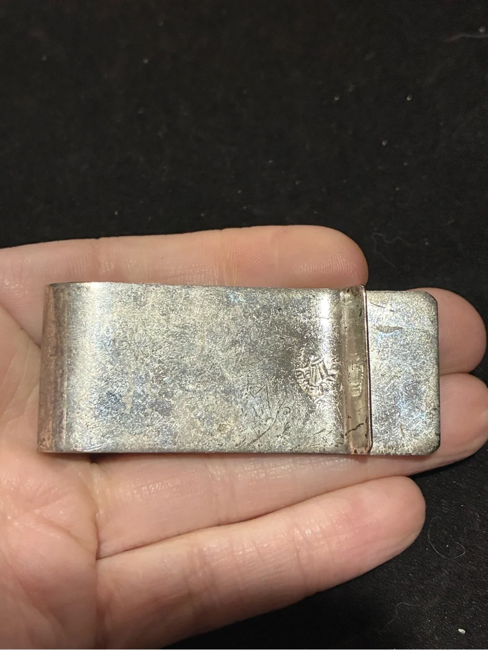 Vintage Alpaca Mexico Abalone Inlay Money Clip